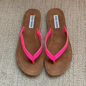 Hot Pink Steve Madden Flip Flops